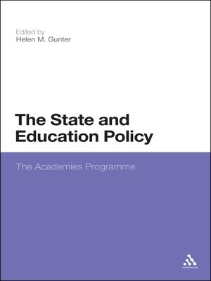 cover image of The State and Education Policy